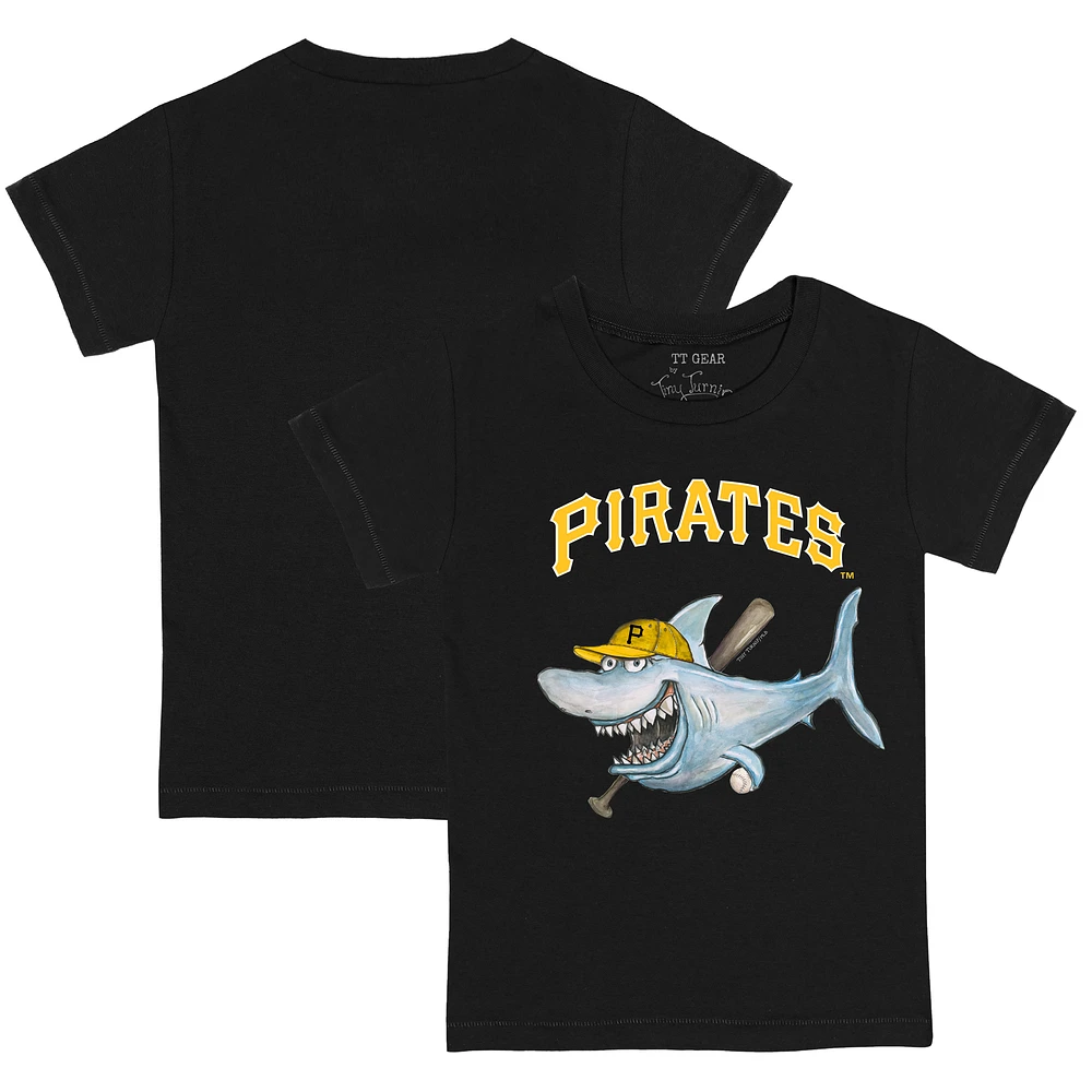 Toddler Tiny Turnip Black Pittsburgh Pirates Shark T-Shirt