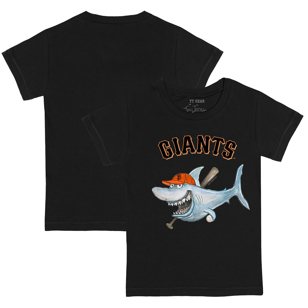 Toddler Tiny Turnip Black San Francisco Giants Shark T-Shirt