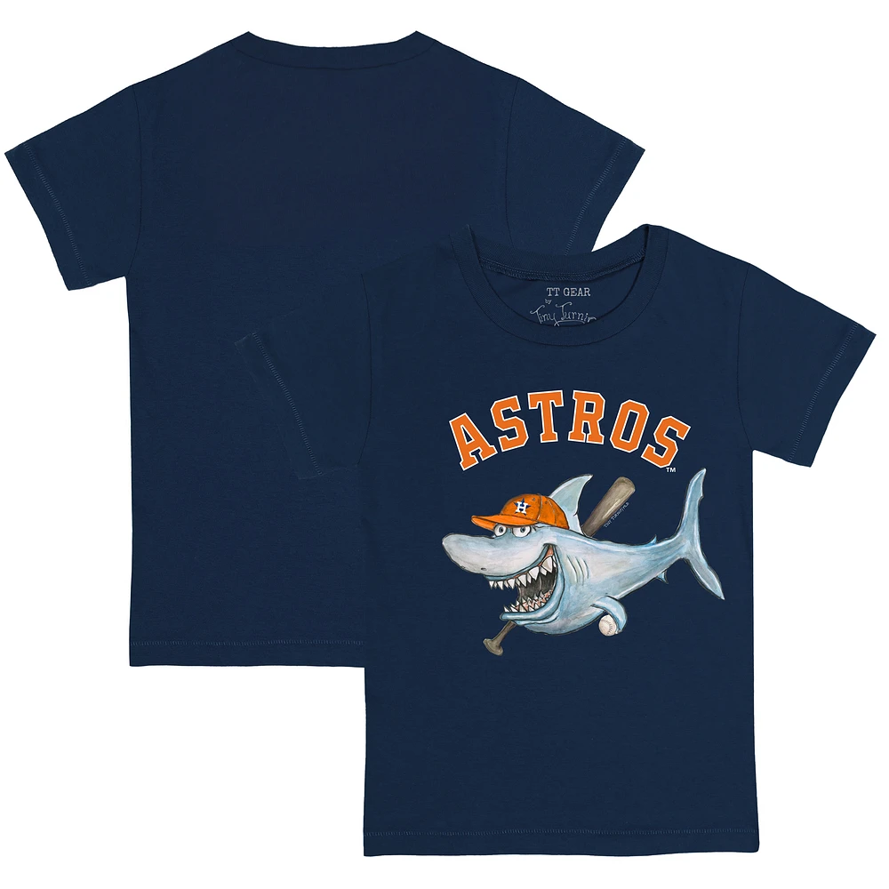 Toddler Tiny Turnip Navy Houston Astros Shark T-Shirt