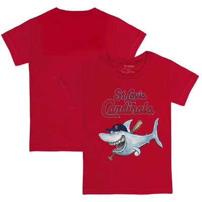 Toddler Tiny Turnip Red St. Louis Cardinals Shark T-Shirt