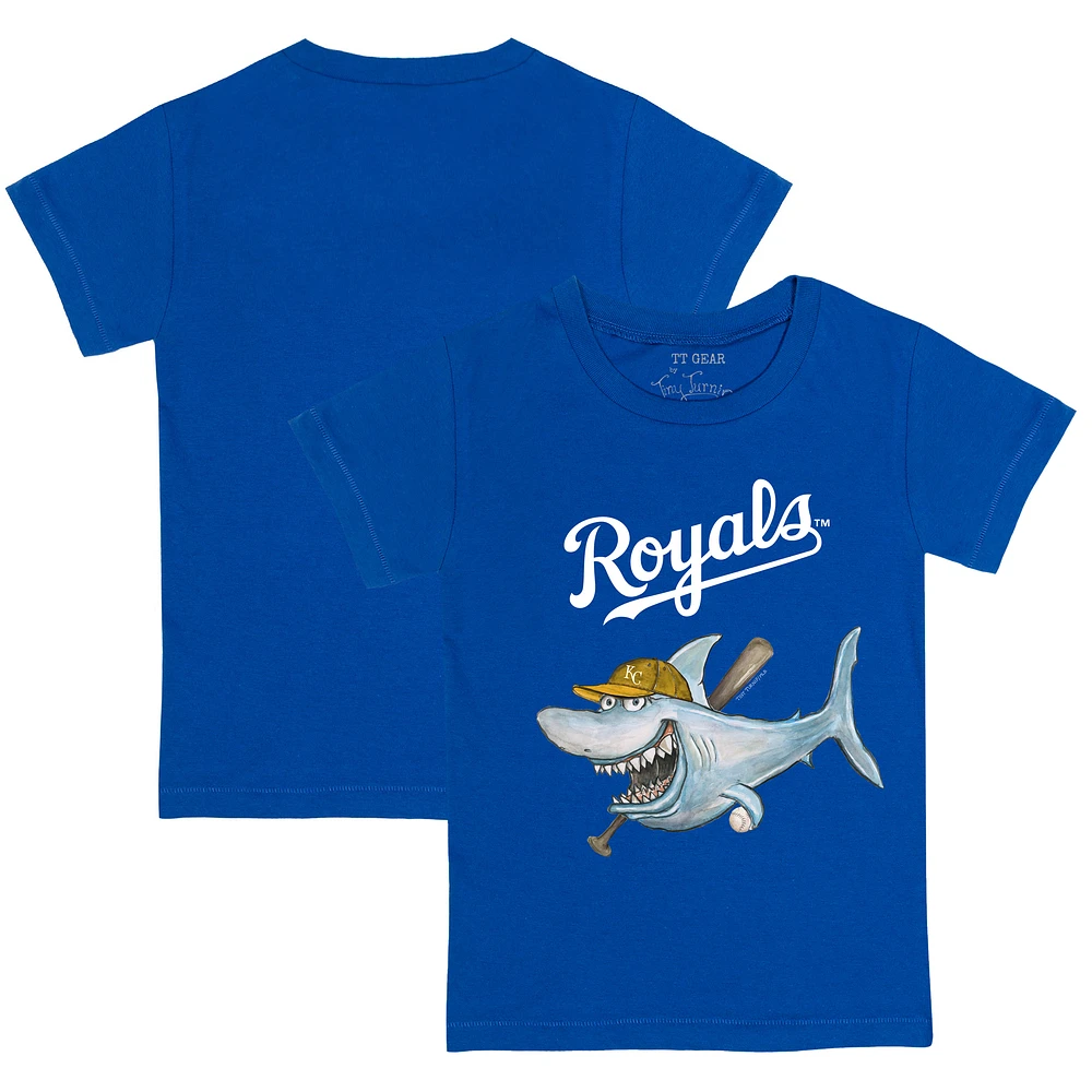 Toddler Tiny Turnip Royal Kansas City Royals Shark T-Shirt