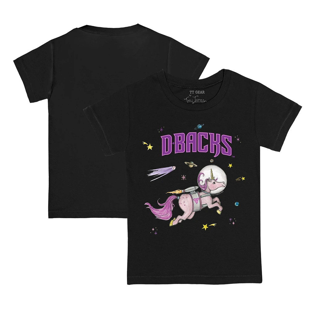 Toddler Tiny Turnip Black Arizona Diamondbacks Space Unicorn T-Shirt