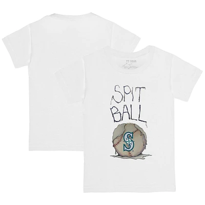 Toddler Tiny Turnip White Seattle Mariners Spit Ball T-Shirt