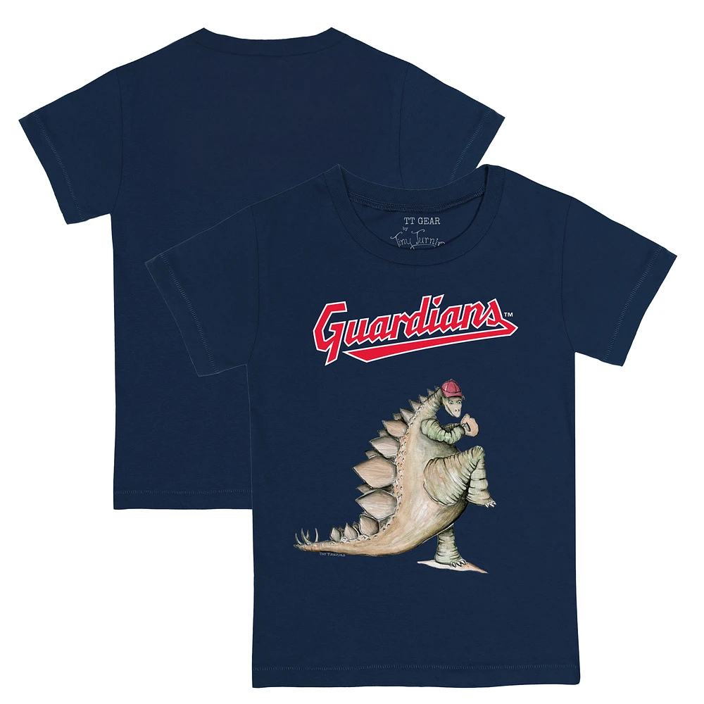 Toddler Tiny Turnip Navy Cleveland Guardians Stega T-Shirt