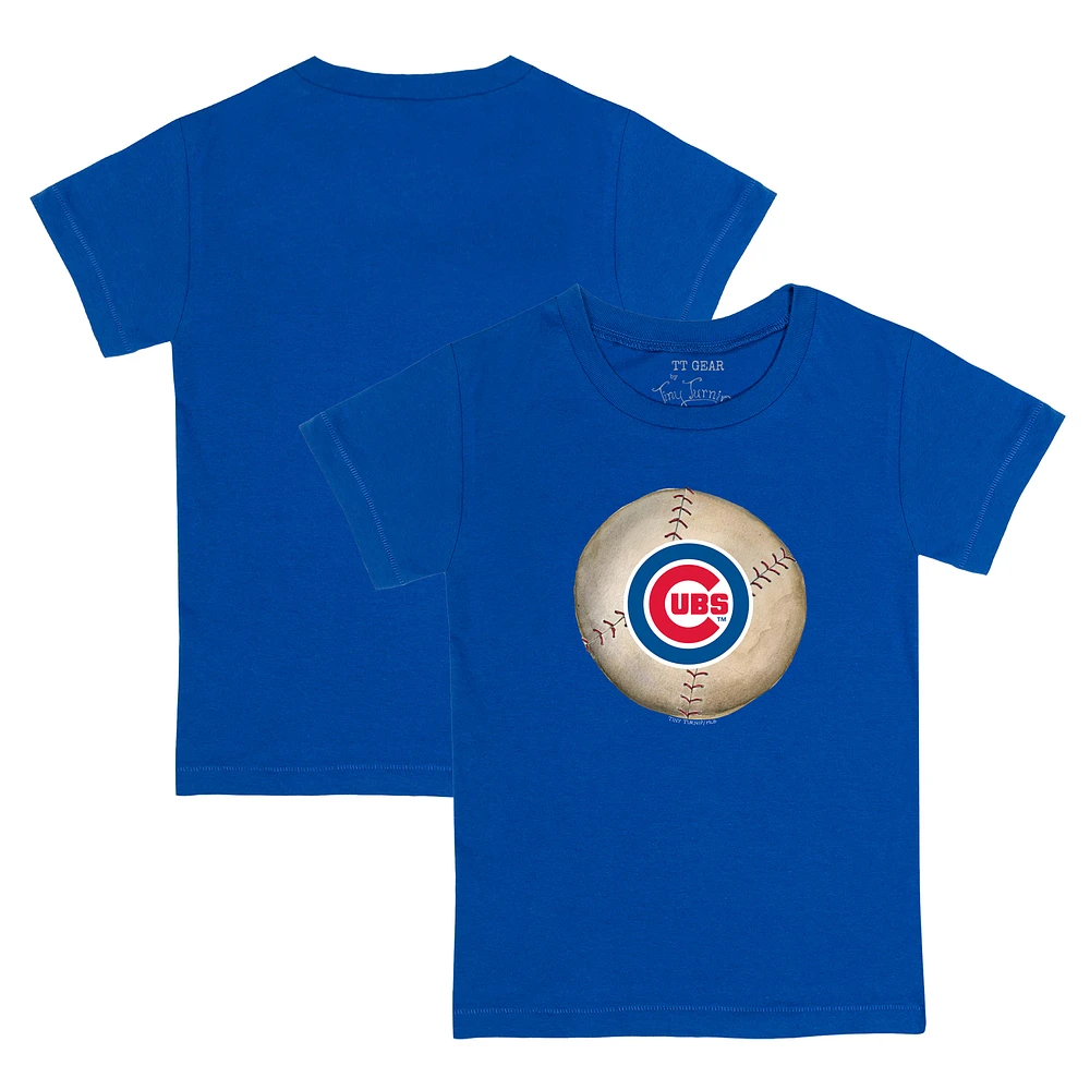 Toddler Tiny Turnip Royal Chicago Cubs Stitched Baseball T-Shirt