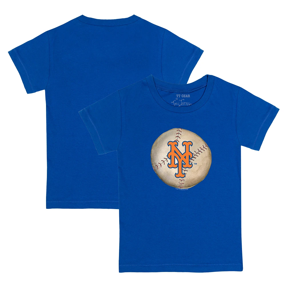 Toddler Tiny Turnip Royal New York Mets Stitched Baseball T-Shirt