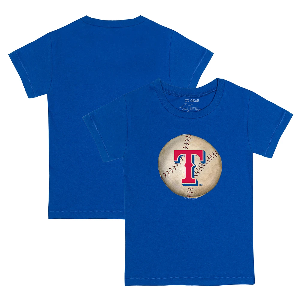 Toddler Tiny Turnip Royal Texas Rangers Stitched Baseball T-Shirt