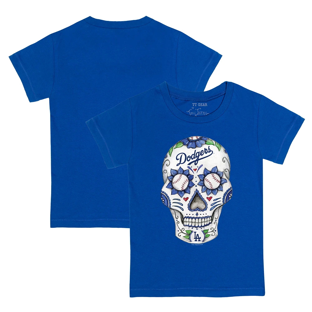 Toddler Tiny Turnip Royal Los Angeles Dodgers Sugar Skull T-Shirt
