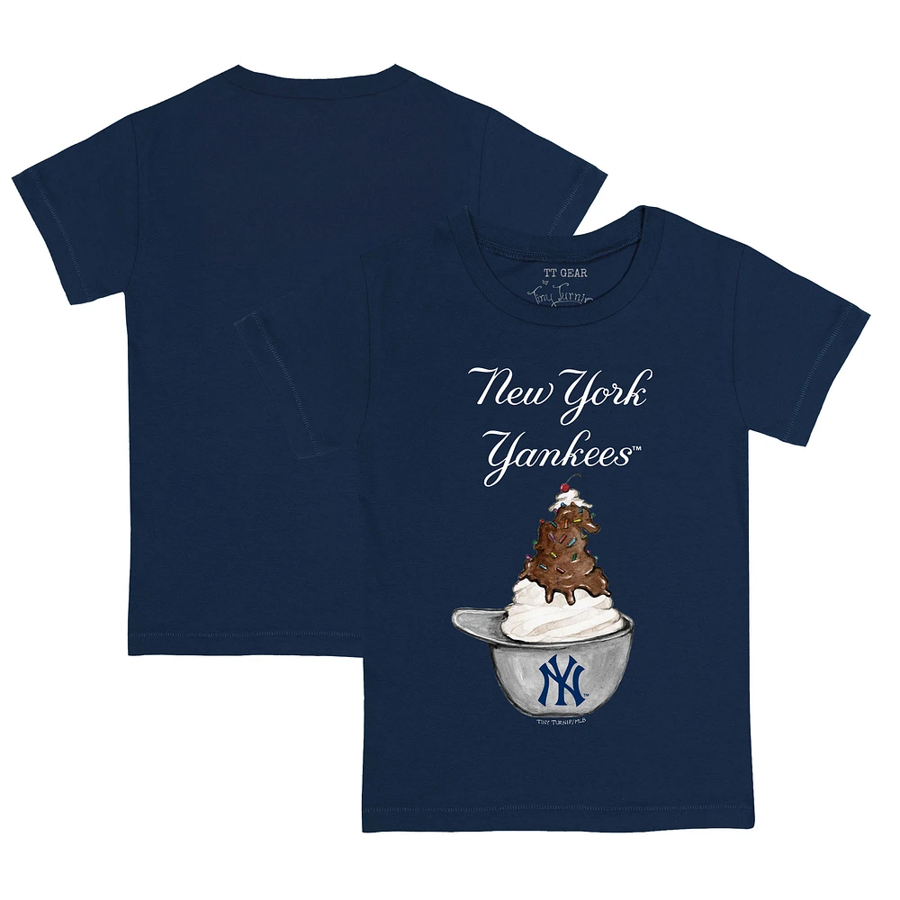 Toddler Tiny Turnip Navy New York Yankees Sundae Helmet T-Shirt