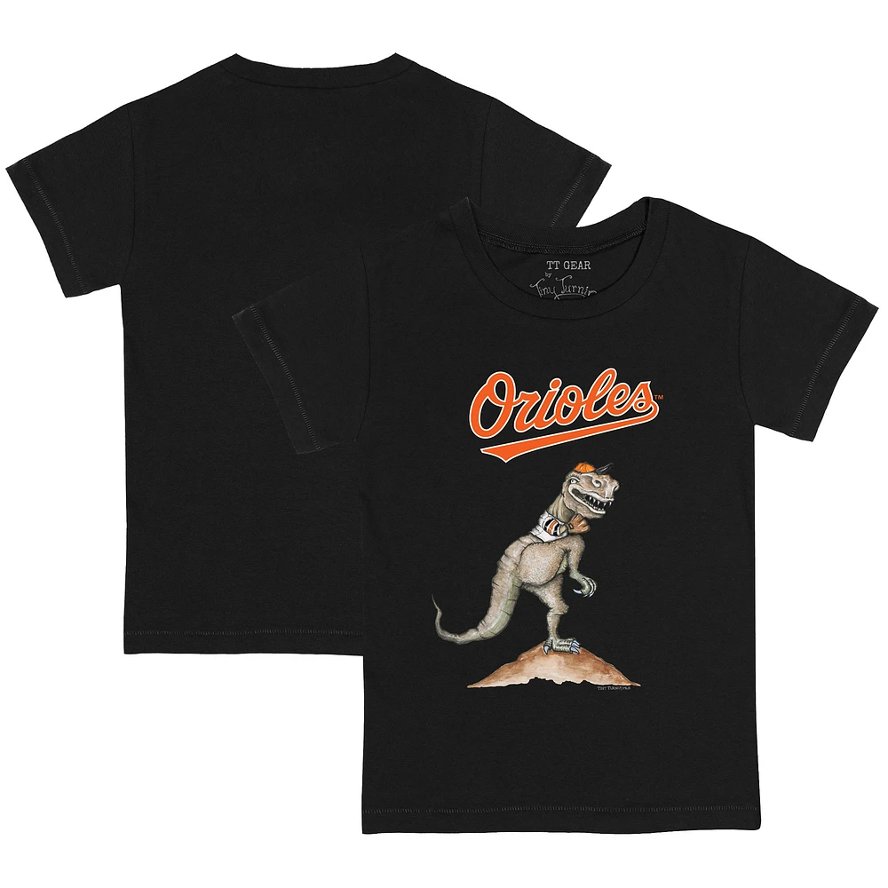 Toddler Tiny Turnip Black Baltimore Orioles TT Rex T-Shirt