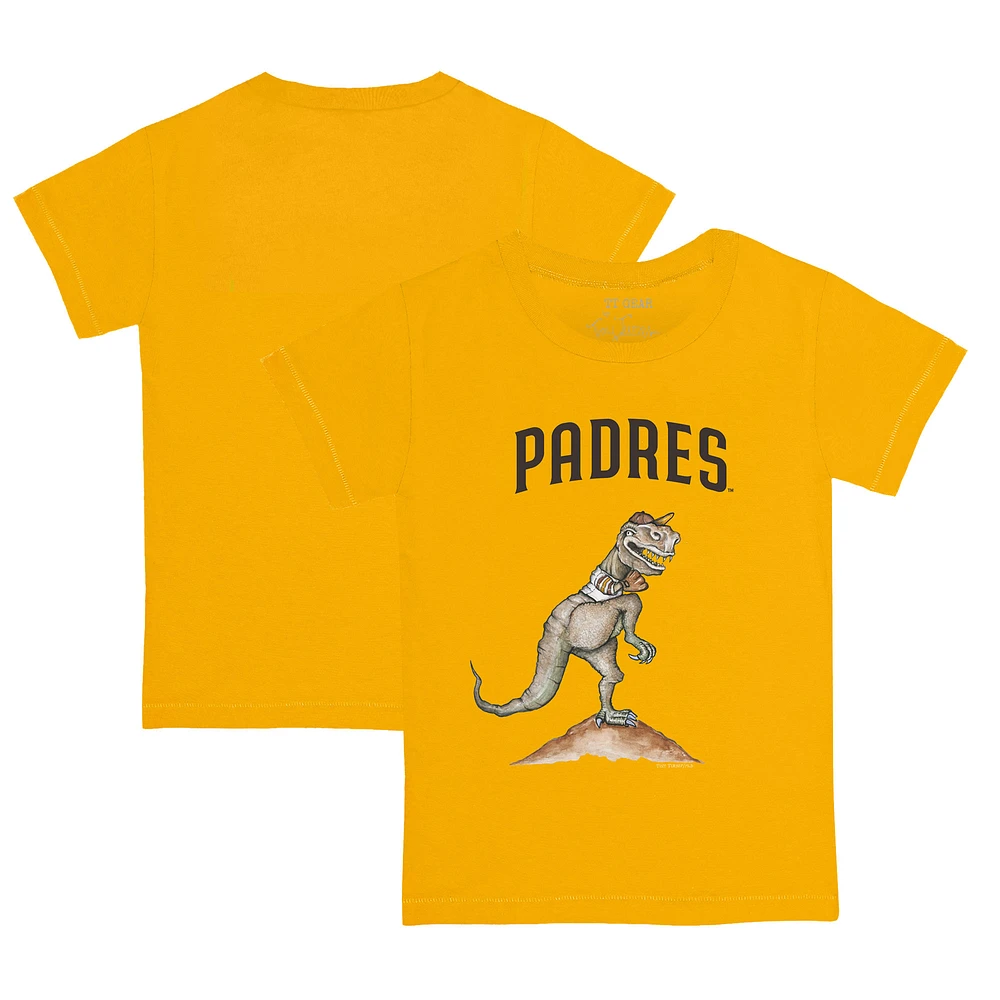 Toddler Tiny Turnip Gold San Diego Padres TT Rex T-Shirt
