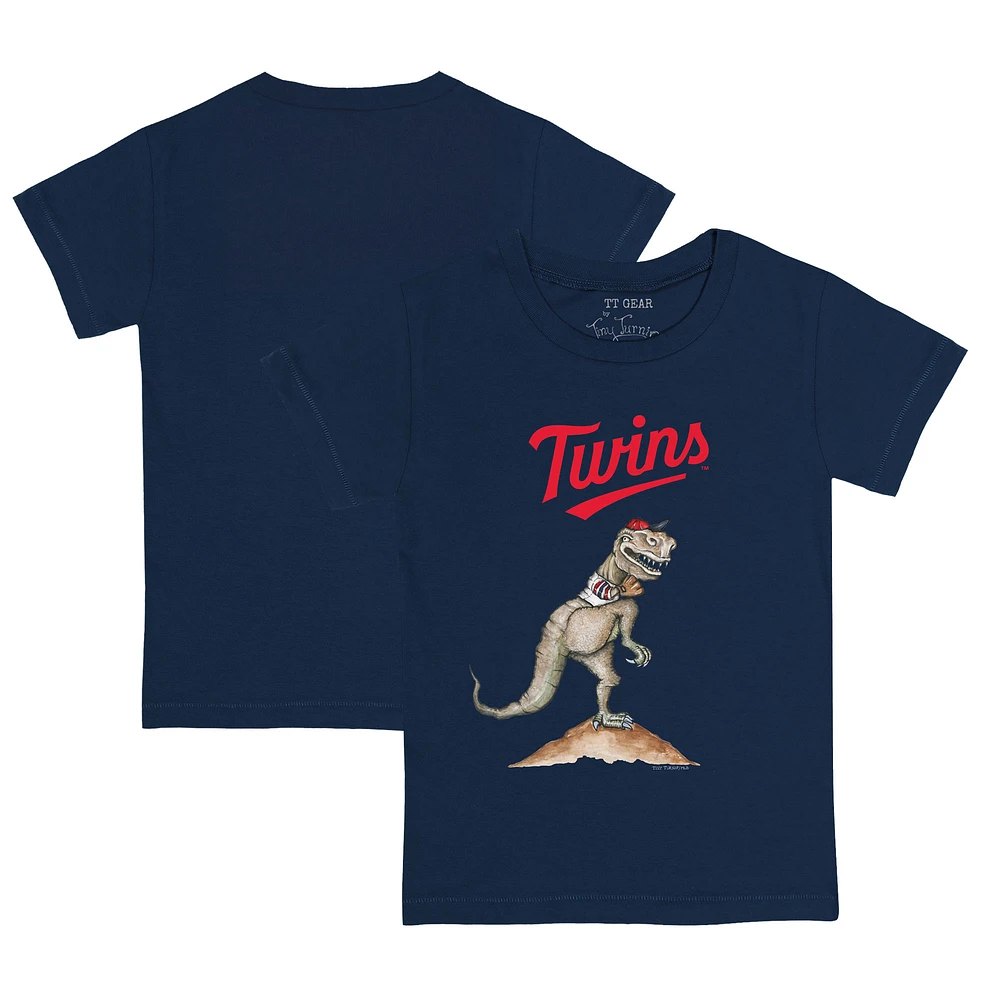 Toddler Tiny Turnip Navy Minnesota Twins TT Rex T-Shirt