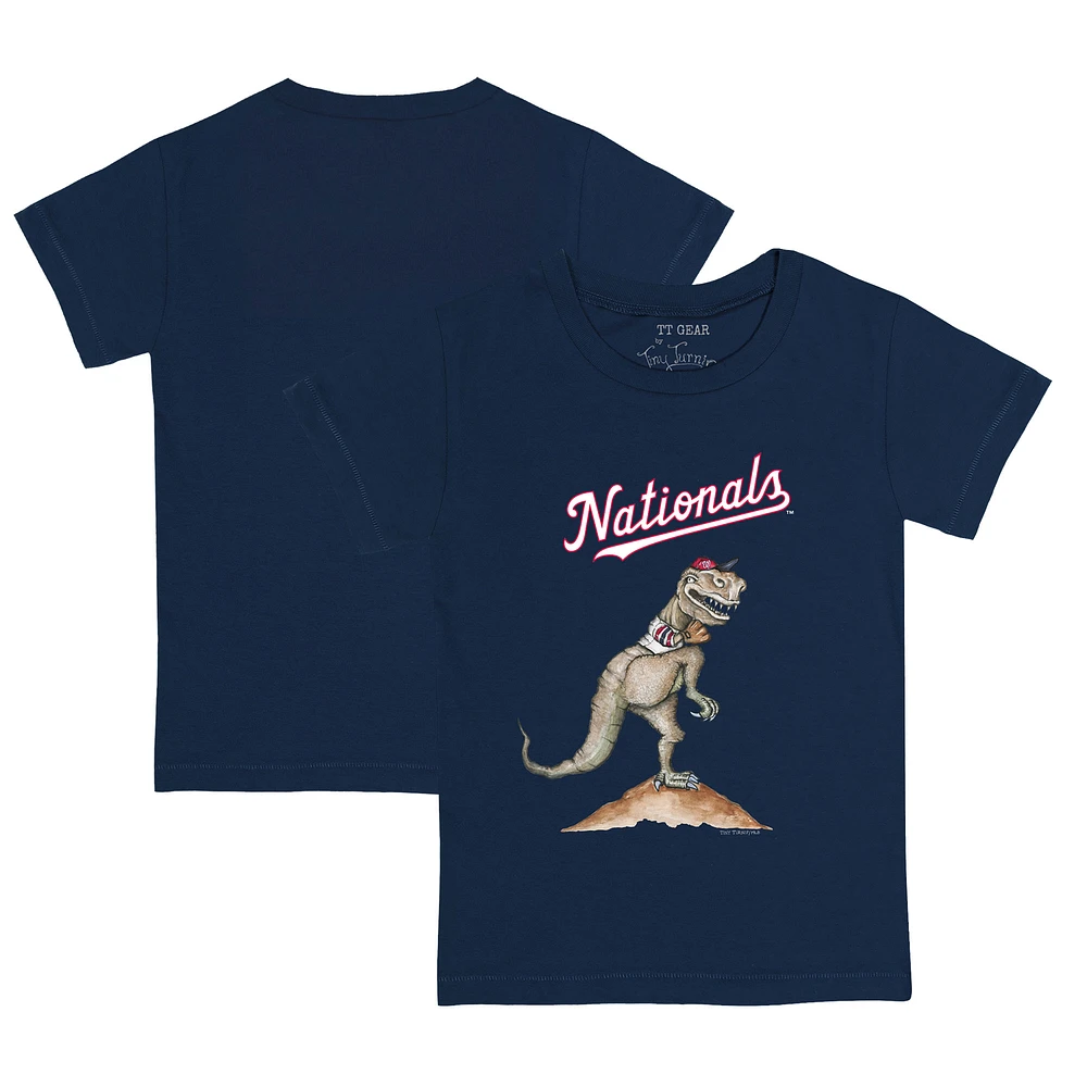 Toddler Tiny Turnip Navy Washington Nationals TT Rex T-Shirt