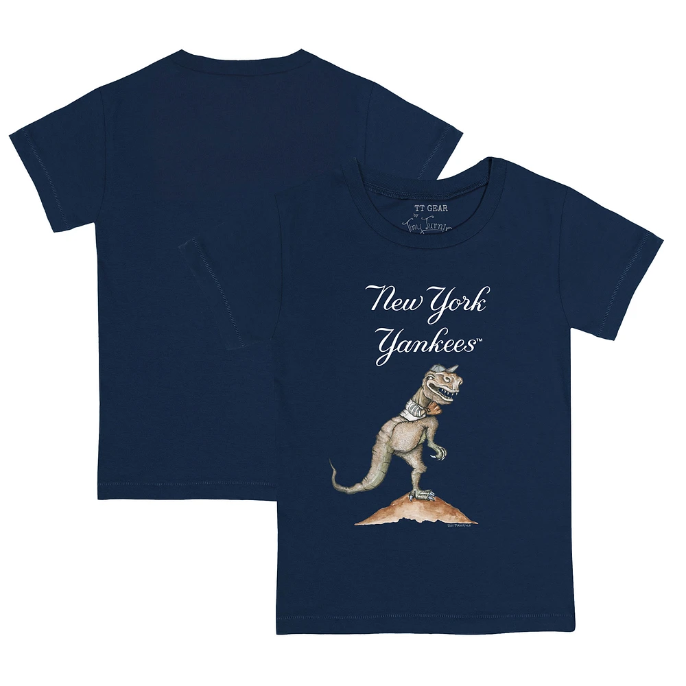 Toddler Tiny Turnip Navy New York Yankees TT Rex T-Shirt
