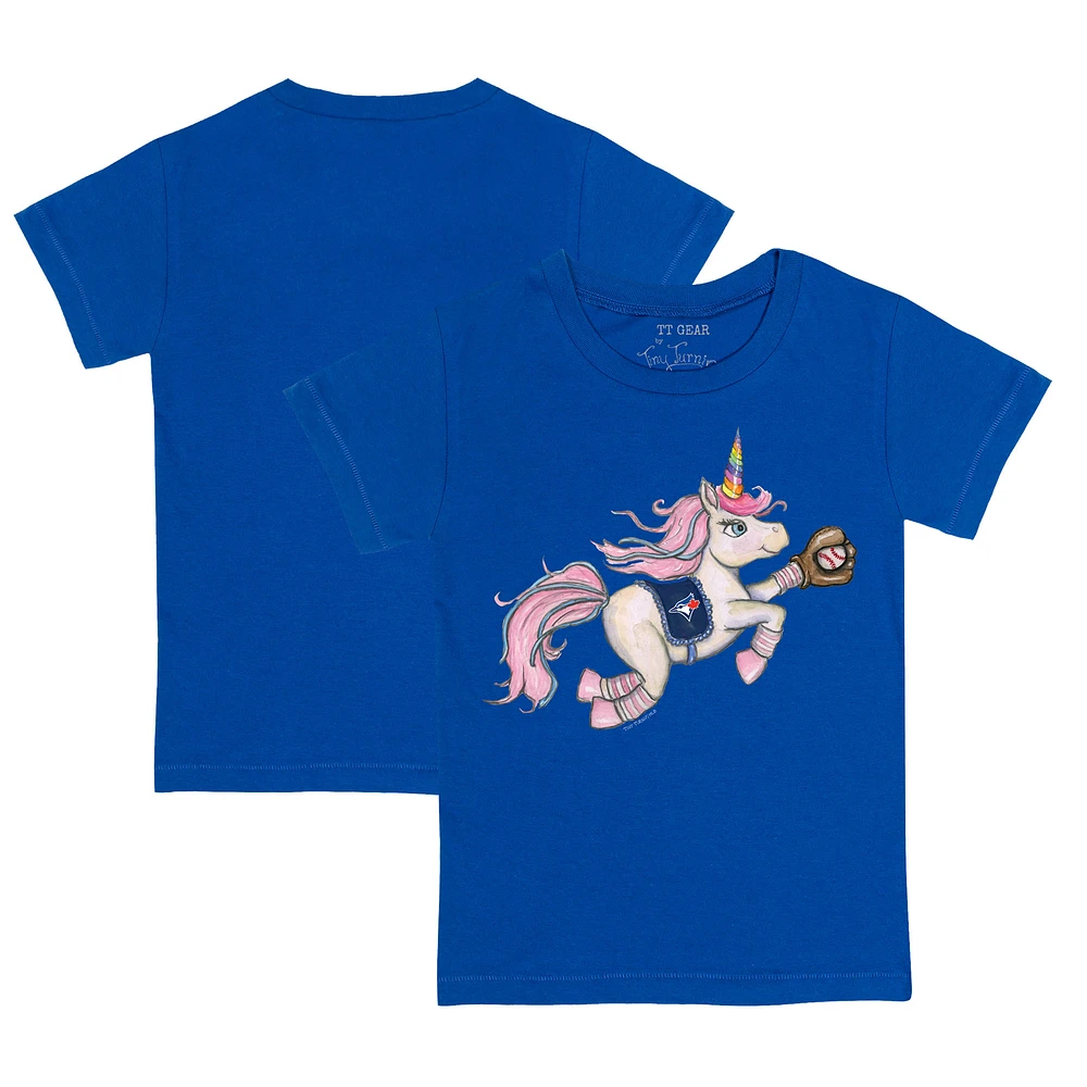 Toddler Tiny Turnip Royal Toronto Blue Jays Unicorn T-Shirt