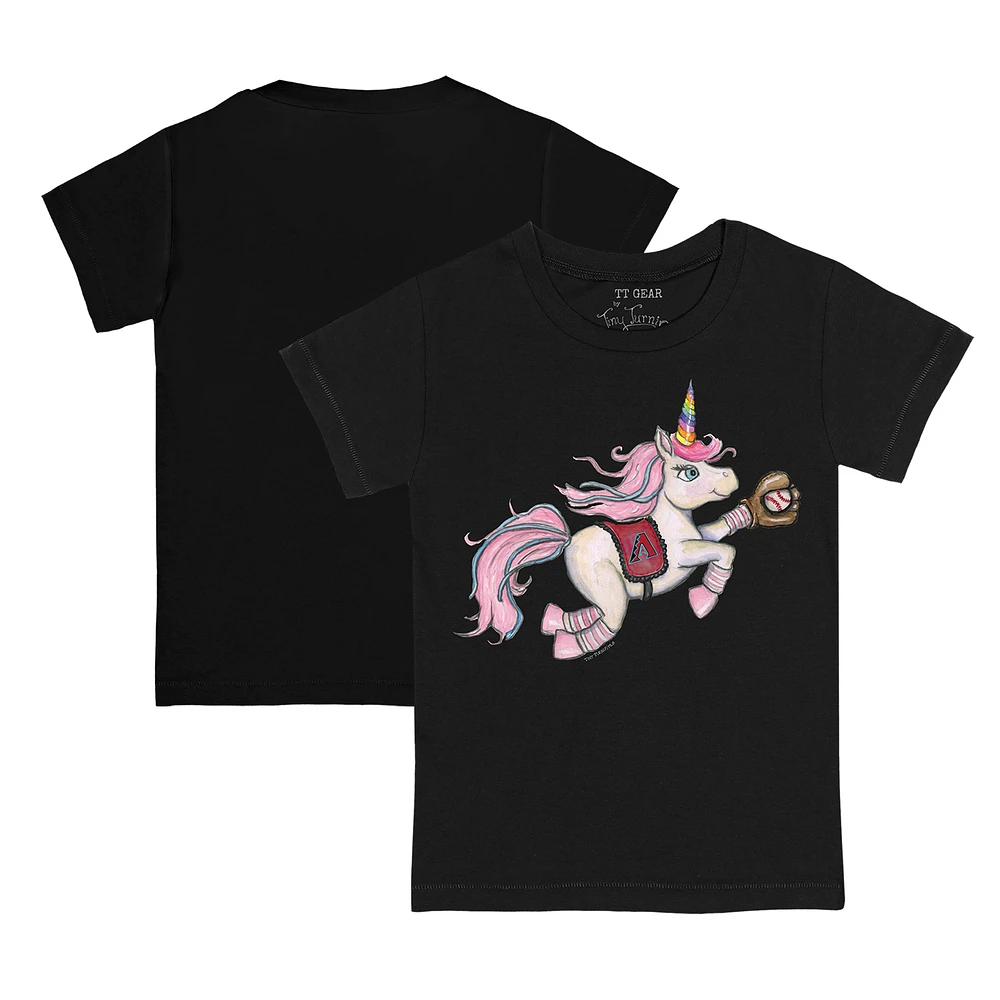 Toddler Tiny Turnip Black Arizona Diamondbacks Unicorn T-Shirt