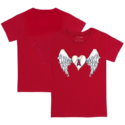Youth Tiny Turnip Red Los Angeles Angels Angel Wings T-Shirt