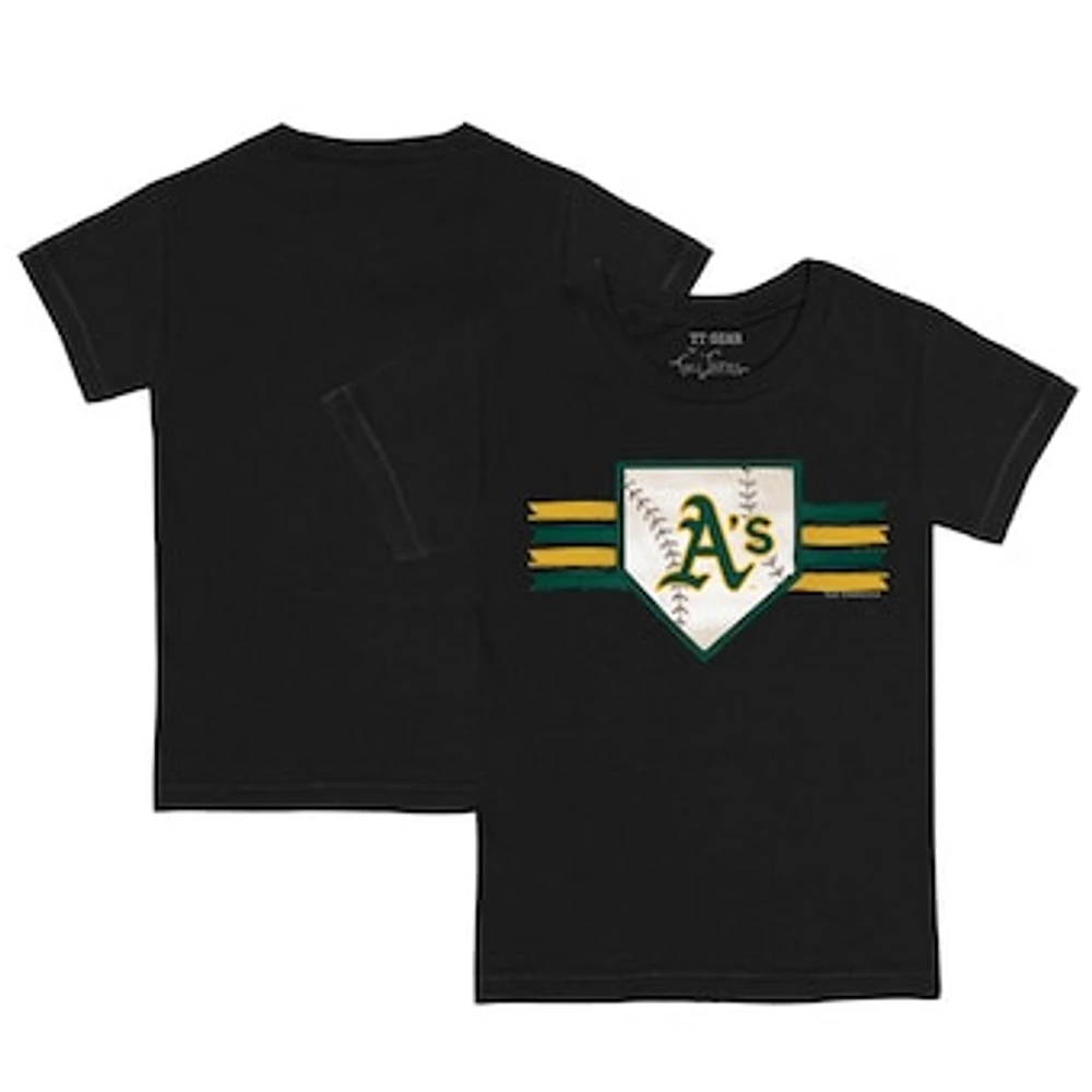 Youth Tiny Turnip Black Athletics Base Stripe T-Shirt