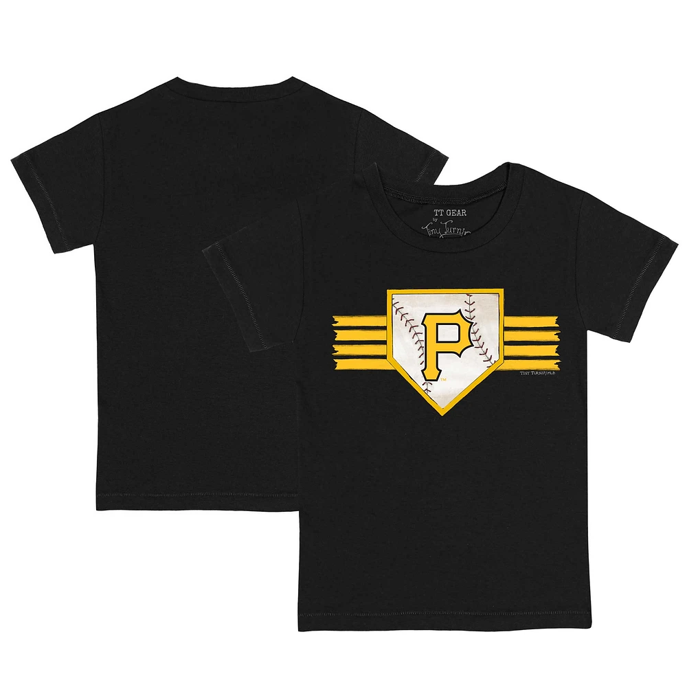 Youth Tiny Turnip Black Pittsburgh Pirates Base Stripe T-Shirt
