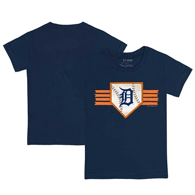 Youth Tiny Turnip Navy Detroit Tigers Base Stripe T-Shirt