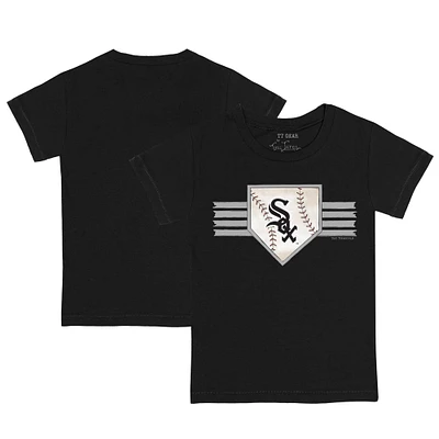 Youth Tiny Turnip Black Chicago White Sox Base Stripe T-Shirt