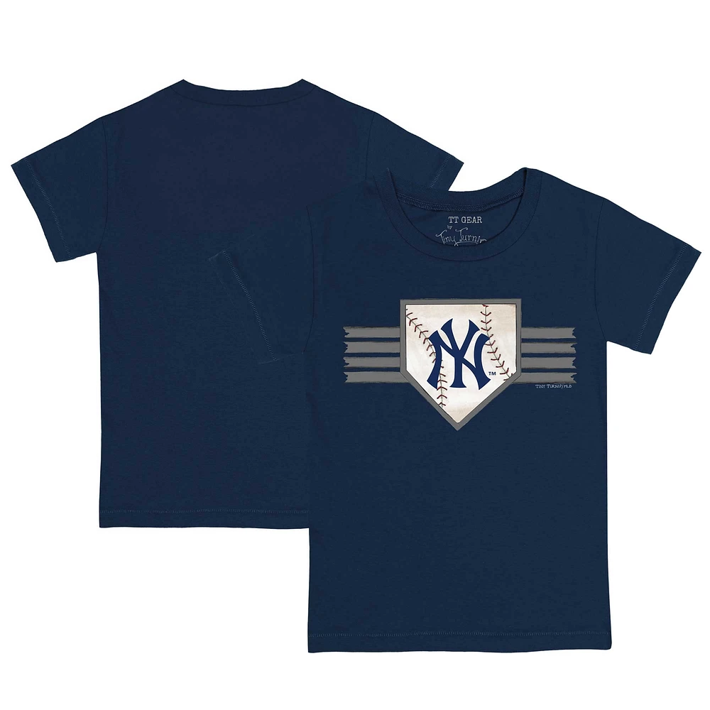Youth Tiny Turnip Navy New York Yankees Base Stripe T-Shirt