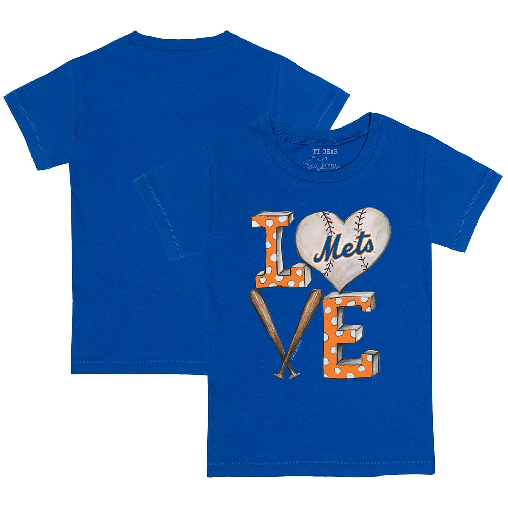 Youth Tiny Turnip Royal New York Mets Baseball Love T-Shirt