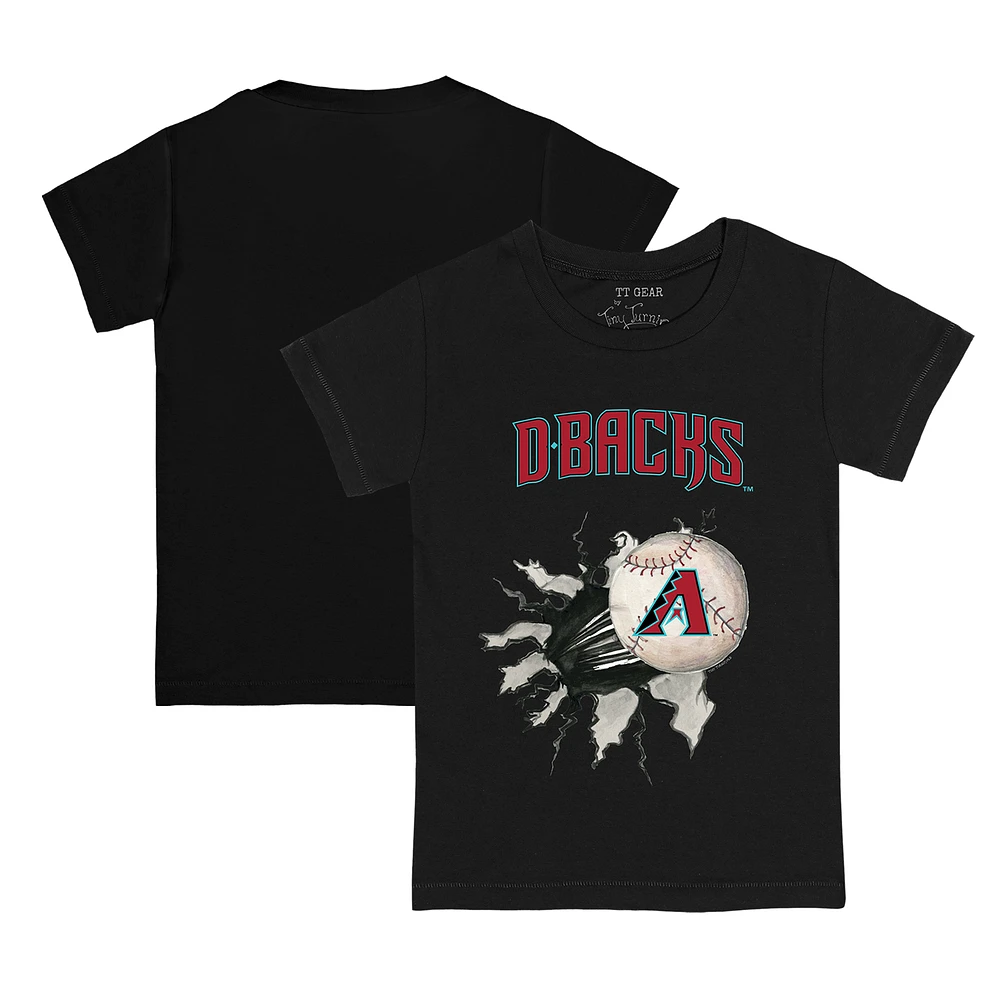 Youth Tiny Turnip Black Arizona Diamondbacks Baseball Tear T-Shirt