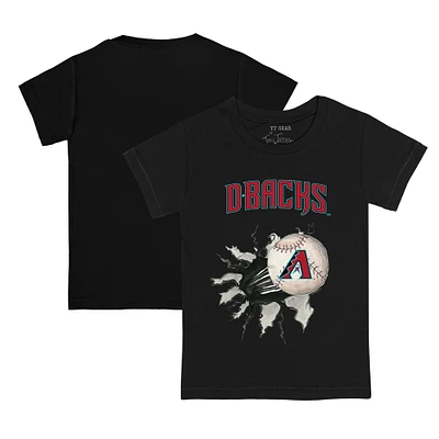 Youth Tiny Turnip Black Arizona Diamondbacks Baseball Tear T-Shirt