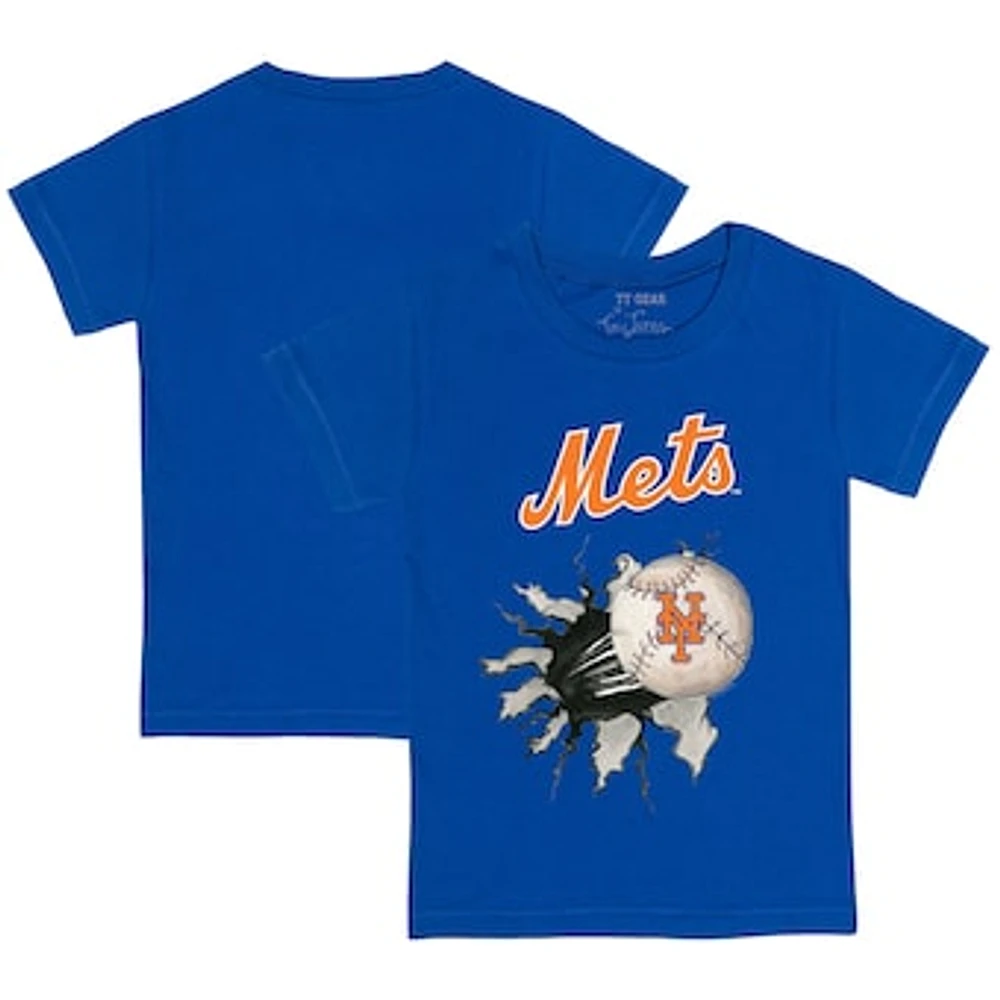 Youth Tiny Turnip Royal New York Mets Baseball Tear T-Shirt