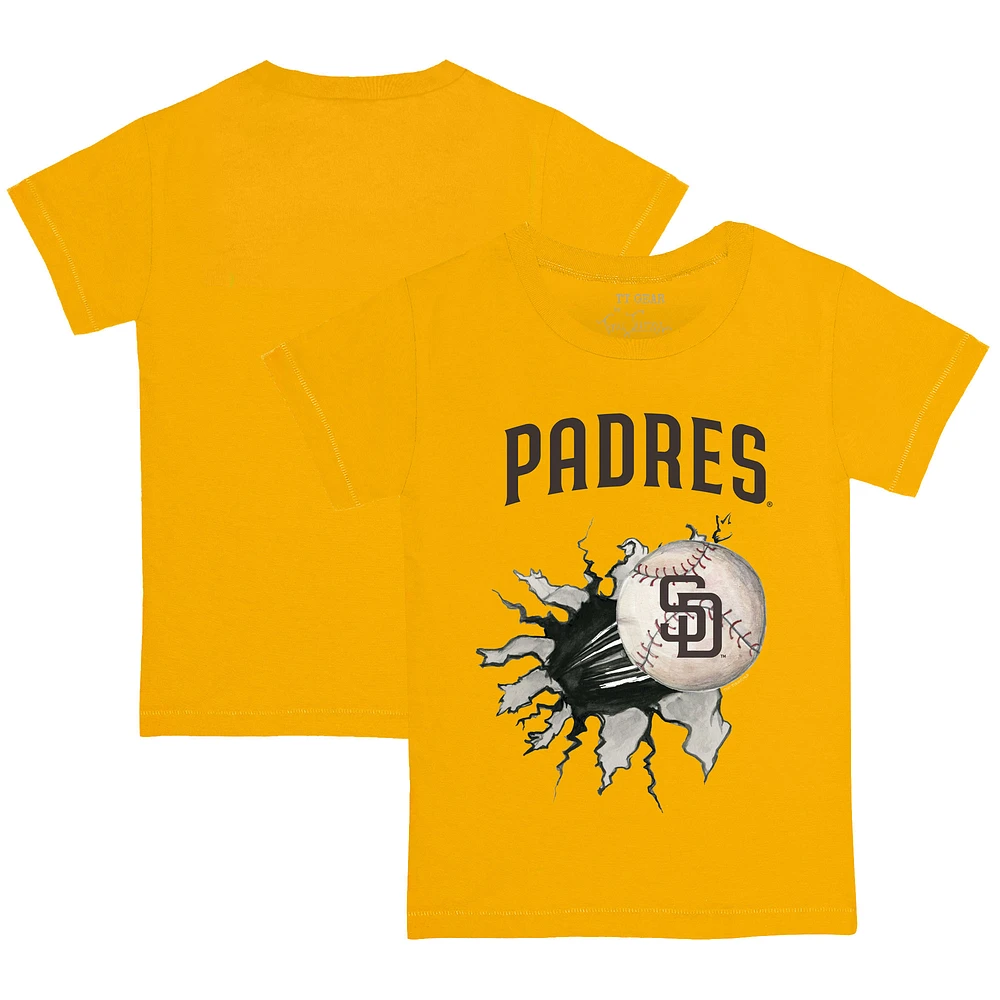Youth Tiny Turnip Gold San Diego Padres Baseball Tear T-Shirt