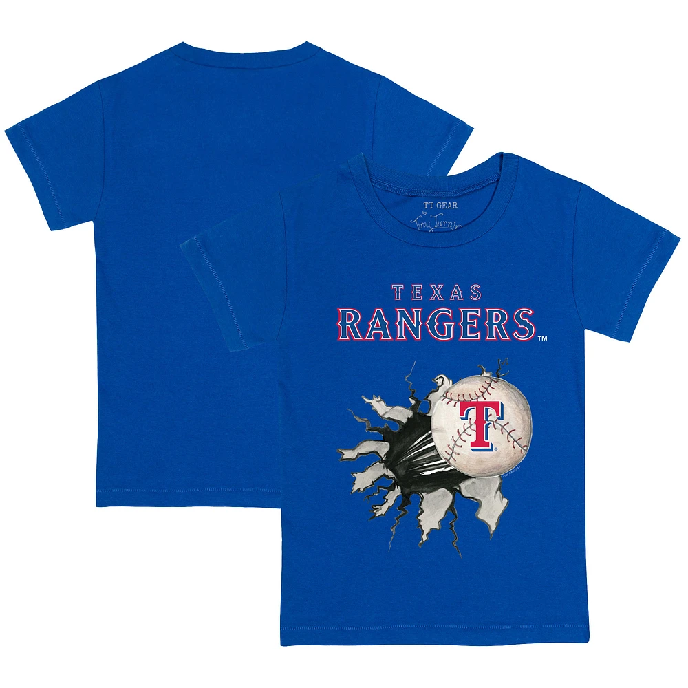 Youth Tiny Turnip Royal Texas Rangers Baseball Tear T-Shirt