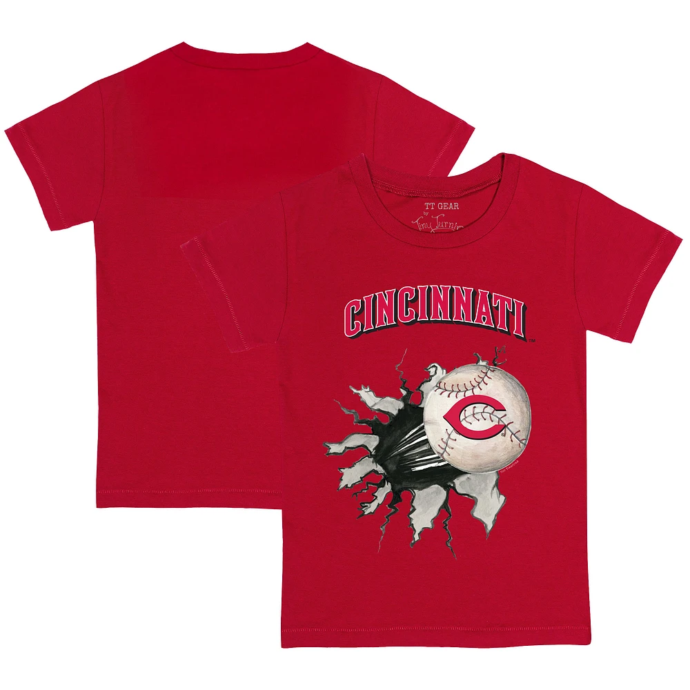 Youth Tiny Turnip Red Cincinnati Reds Baseball Tear T-Shirt