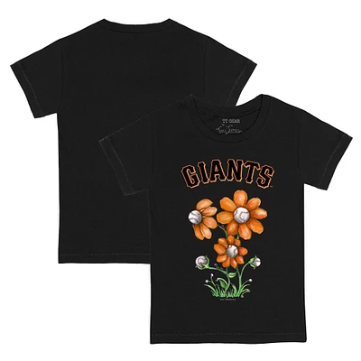 Youth Tiny Turnip Black San Francisco Giants Blooming Baseballs T-Shirt
