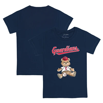 Youth Tiny Turnip Navy Cleveland Guardians Teddy Boy T-Shirt