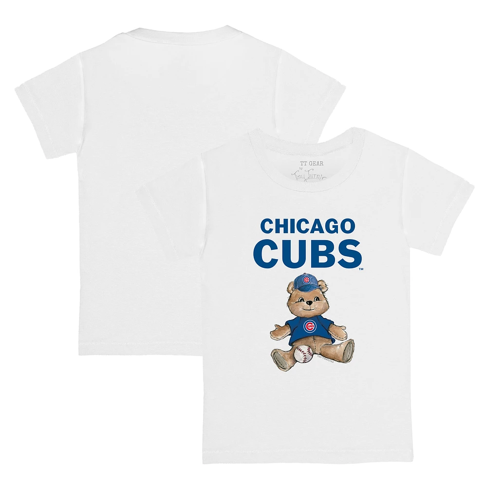 Youth Tiny Turnip White Chicago Cubs Teddy Boy T-Shirt