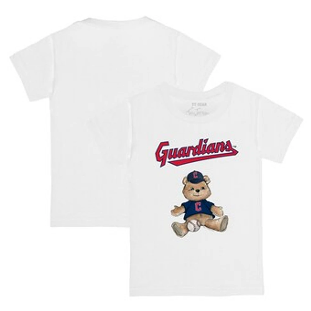 Youth Tiny Turnip White Cleveland Guardians Teddy Boy T-Shirt