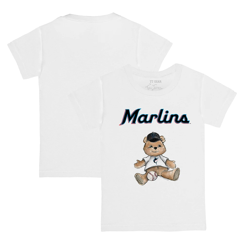 Youth Tiny Turnip White Miami Marlins Teddy Boy T-Shirt