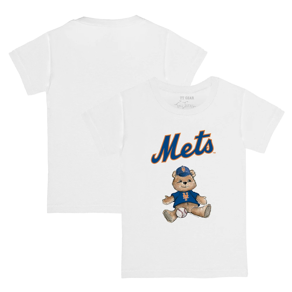 Youth Tiny Turnip White New York Mets Teddy Boy T-Shirt