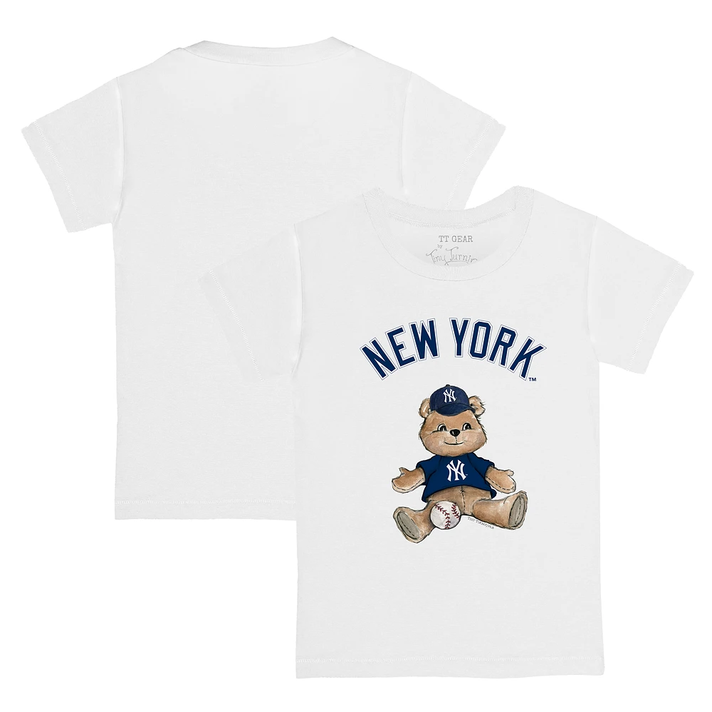 Youth Tiny Turnip White New York Yankees Teddy Boy T-Shirt