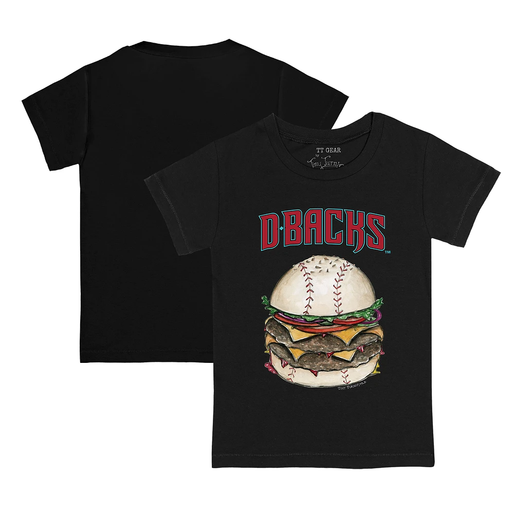 Youth Tiny Turnip Black Arizona Diamondbacks Burger T-Shirt