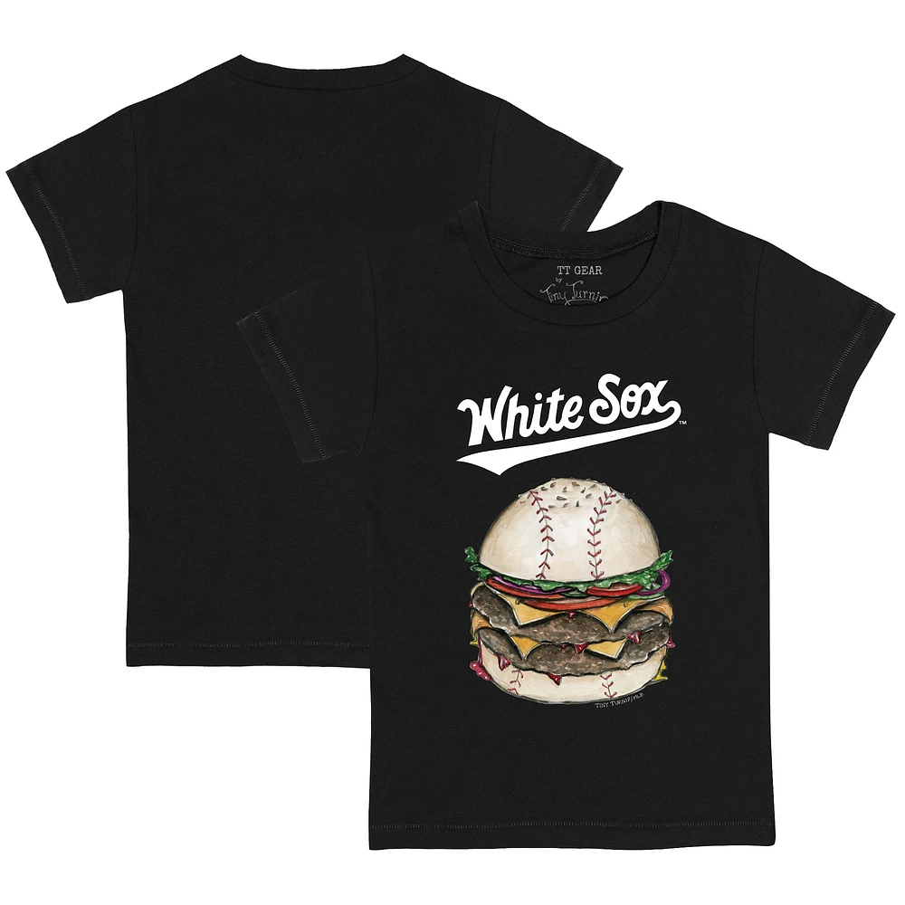 Youth Tiny Turnip Black Chicago White Sox Burger T-Shirt