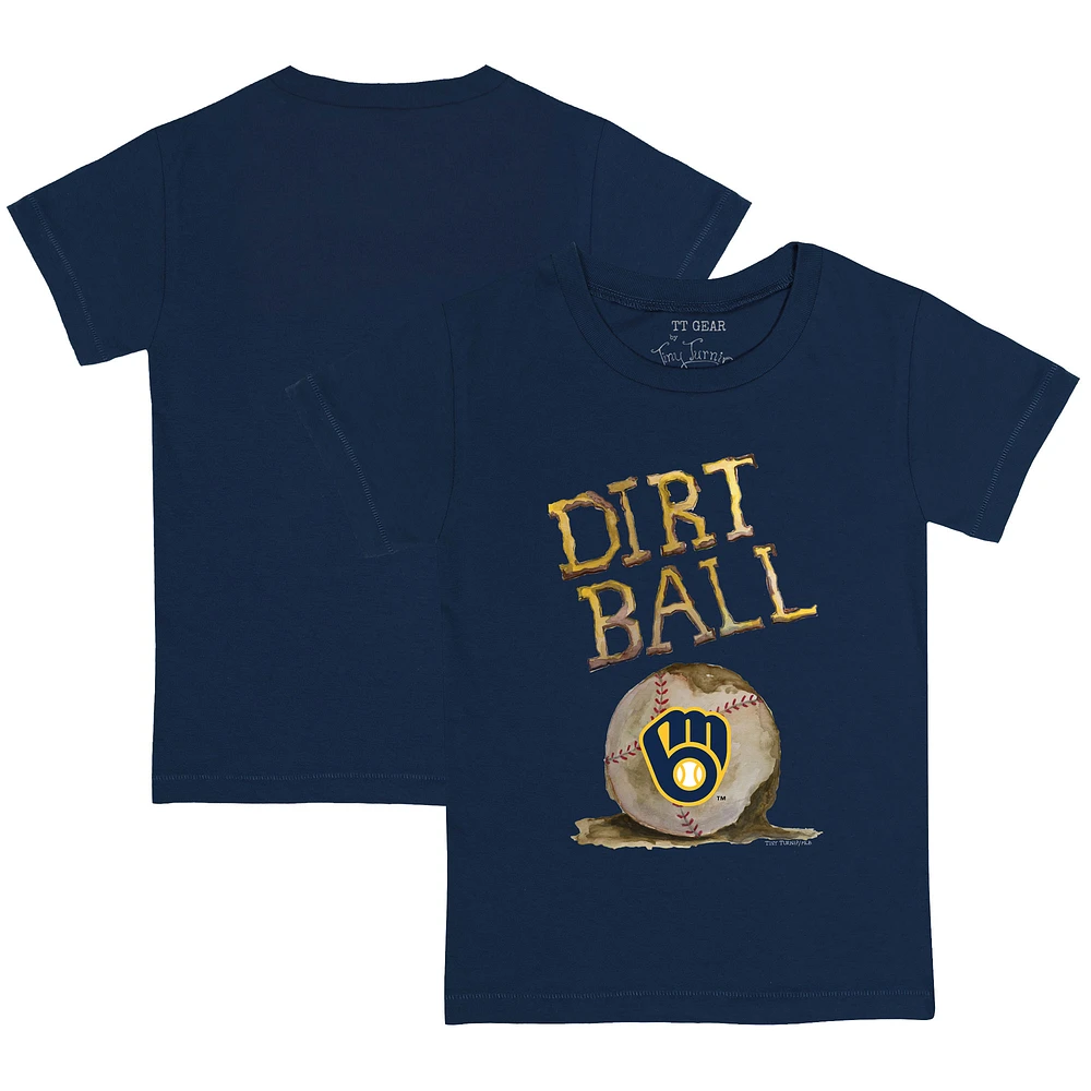 Youth Tiny Turnip Navy Milwaukee Brewers Dirt Ball T-Shirt