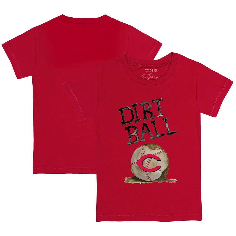 Youth Tiny Turnip Red Cincinnati Reds Dirt Ball T-Shirt