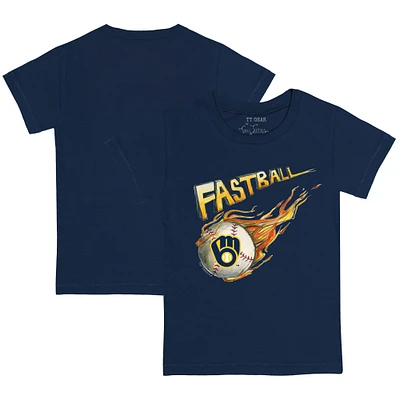Youth Tiny Turnip Navy Milwaukee Brewers Fastball T-Shirt