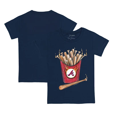 Youth Tiny Turnip Navy Atlanta Braves Hot Bats T-Shirt