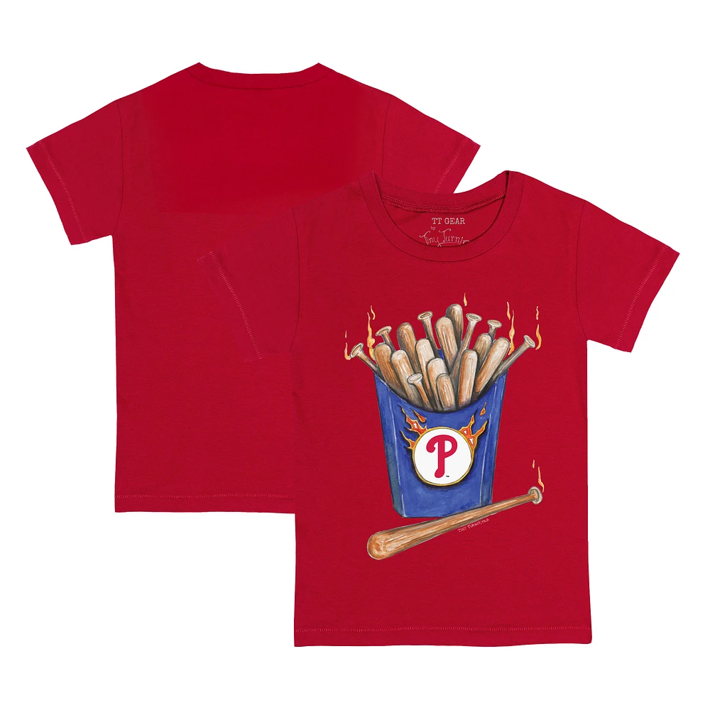 Youth Tiny Turnip Red Philadelphia Phillies Hot Bats T-Shirt