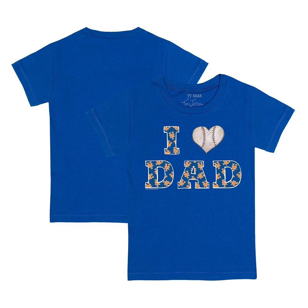 Youth Tiny Turnip Royal New York Mets I Love Dad T-Shirt