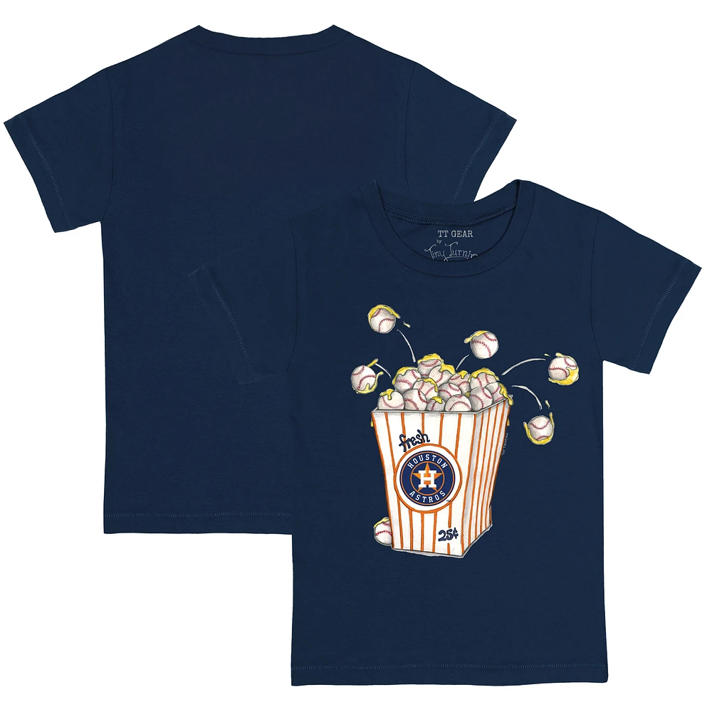 Youth Tiny Turnip Navy Houston Astros Popcorn T-Shirt