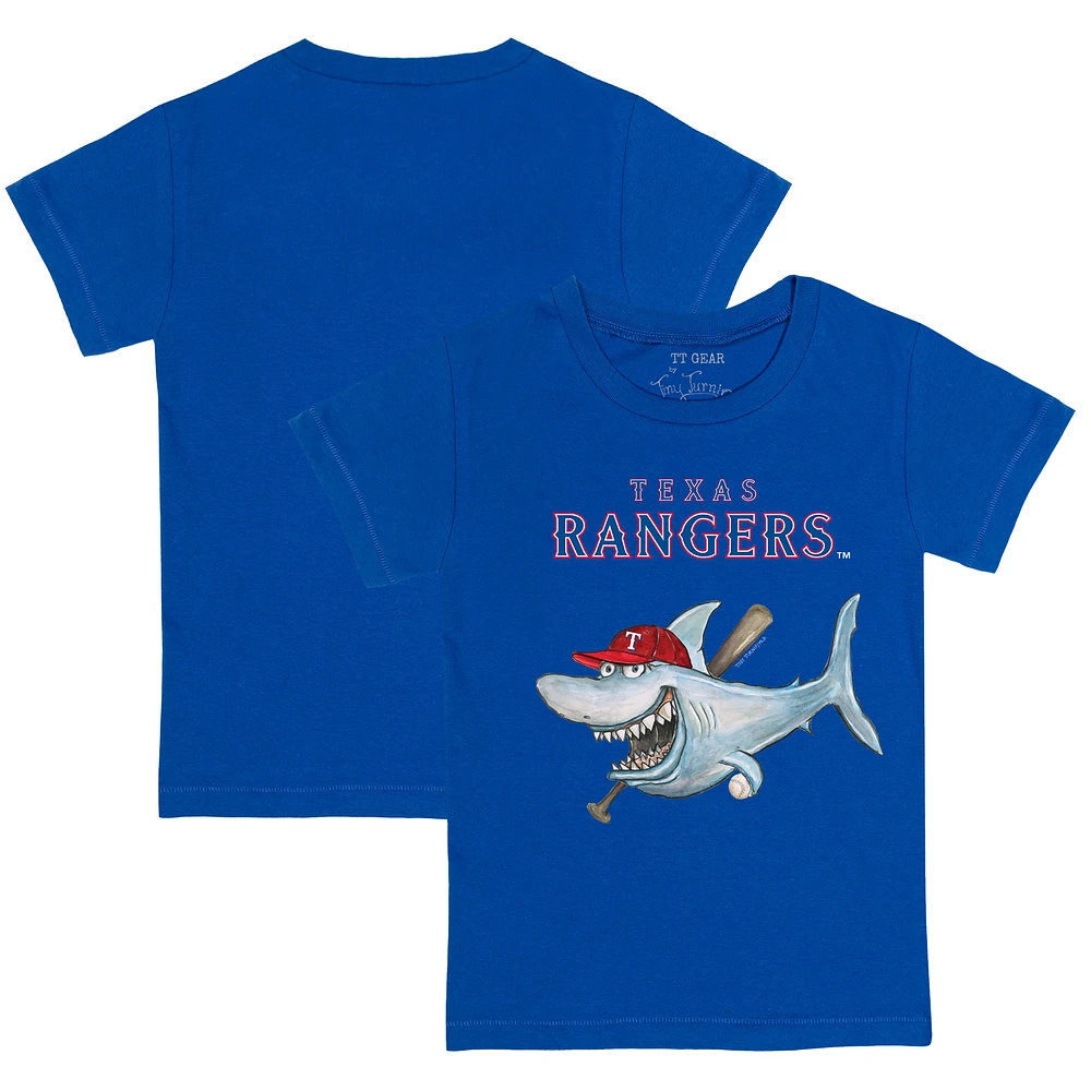 Youth Tiny Turnip Royal Texas Rangers Shark T-Shirt
